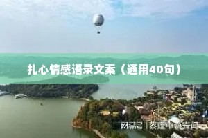 扎心情感语录文案（通用40句）