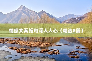 情感文案短句深入人心（精选8篇）