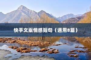 快手文案情感短句（通用8篇）