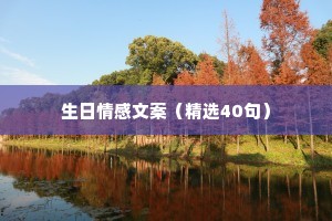 生日情感文案（精选40句）