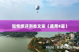 短情感评测类文案（通用8篇）