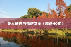 令人难过的情感文案（精选40句）