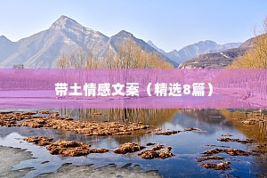 带土情感文案（精选8篇）