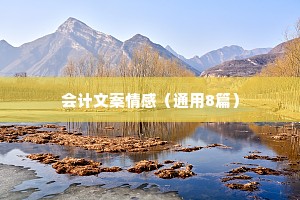 会计文案情感（通用8篇）