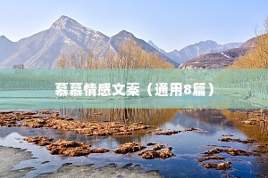 慕慕情感文案（通用8篇）