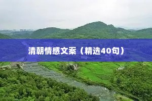 清朝情感文案（精选40句）