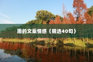 雨的文案情感（精选40句）