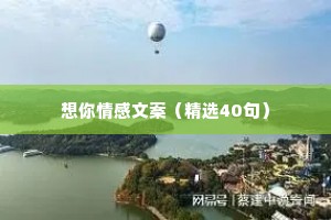 想你情感文案（精选40句）