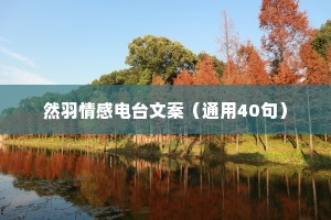 然羽情感电台文案（通用40句）