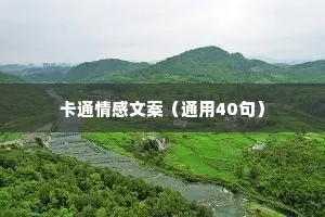 卡通情感文案（通用40句）