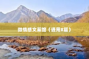 微情感文案馆（通用8篇）
