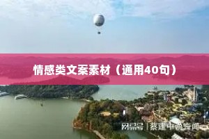 情感类文案素材（通用40句）