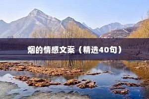 烟的情感文案（精选40句）