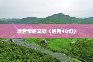 凌若情感文案（通用40句）