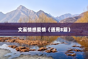 文案情感爱情（通用8篇）