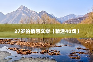 27岁的情感文案（精选40句）