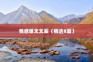 情感爆文文案（精选8篇）