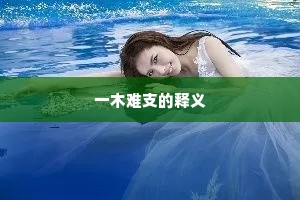 一木难支的释义