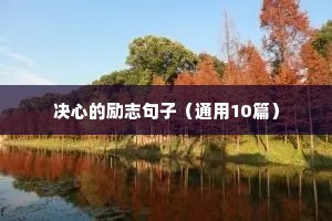 关于放过自己的励志句子（通用10篇）