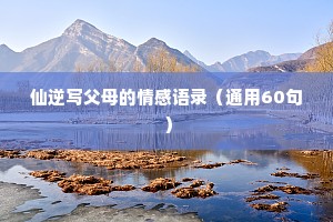 仙逆写父母的情感语录（通用60句）