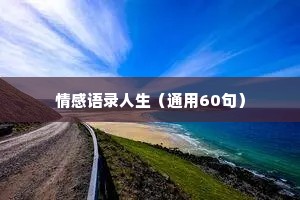 情感语录人生（通用60句）