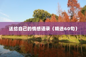 送给自己的情感语录（精选60句）