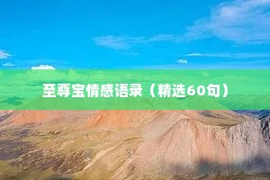 至尊宝情感语录（精选60句）