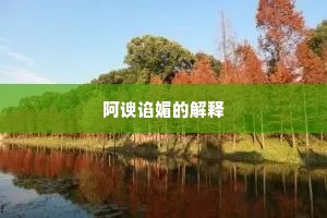 阿谀谄媚的解释
