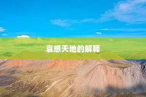 哀感天地的解释
