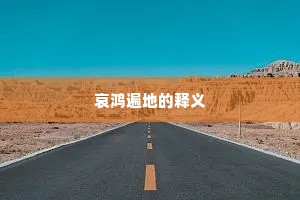 哀鸿遍地的释义