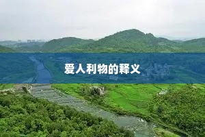 爱人利物的释义