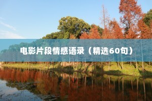 电影片段情感语录（精选60句）