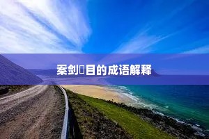 案剑瞋目的成语解释