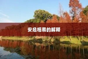 安危相易的解释