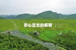 安心定志的解释