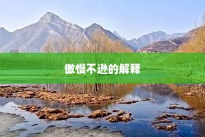 傲慢不逊的解释