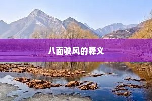 八面驶风的释义
