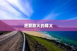 把薪助火的释义