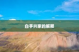 白手兴家的解释