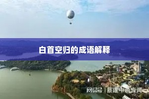 白首空归的成语解释