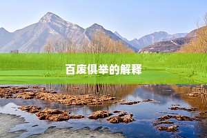 百废俱举的解释