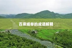 百废咸举的成语解释