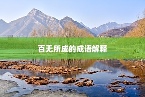 百无所成的成语解释