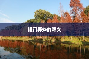 班门弄斧的释义