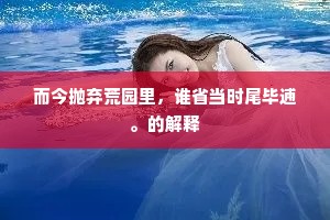 瞬息未拥，心海已逝千万里，爱的虚无与深刻