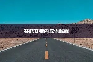 杯觥交错的成语解释