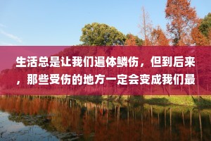 生活总是让我们遍体鳞伤，但到后来，那些受伤的地方一定会变成我们最强壮的地方