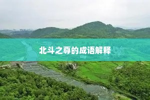 北斗之尊的成语解释