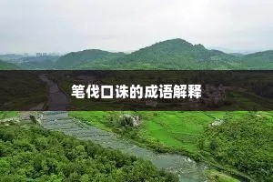 笔伐口诛的成语解释