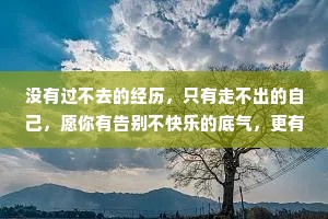 没有过不去的经历，只有走不出的自己，愿你有告别不快乐的底气，更有不畏前进的勇气